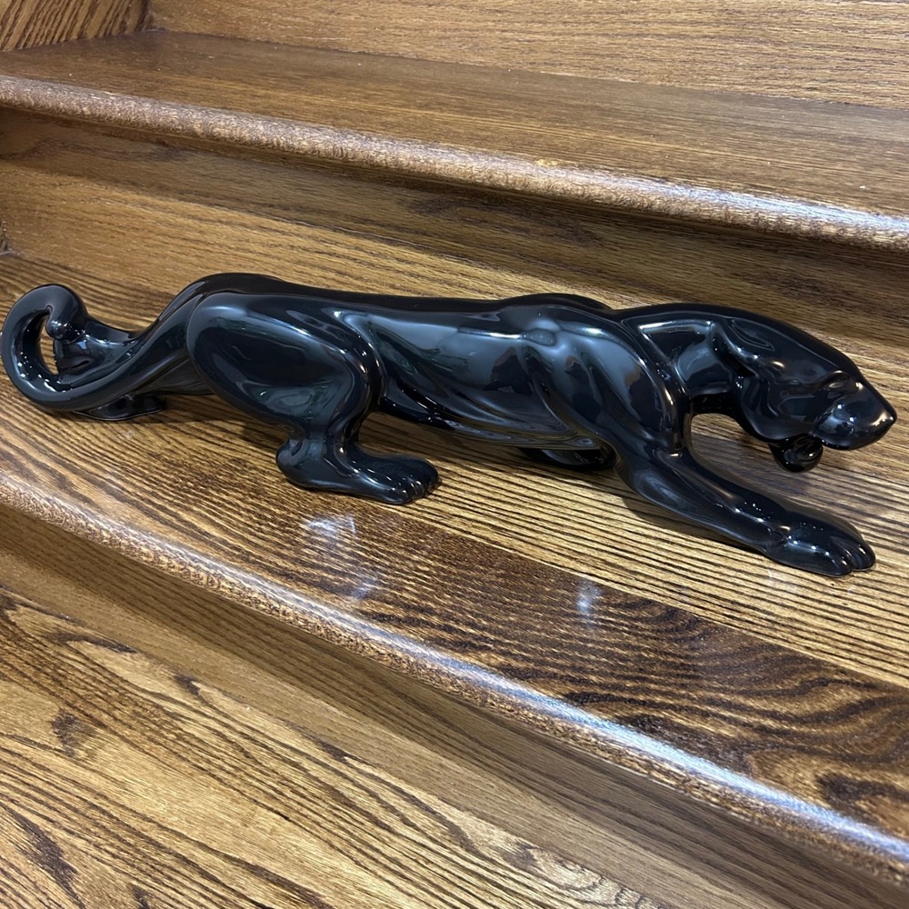 Royal Haeger 315 Black Panther 23" Stalking Cat Sculpture 1995 USA Vintage